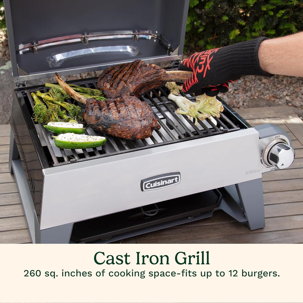 Cuisinart Portable 3-in-1 Grill, Griddle, and Pizza Oven, Perfect for BBQs