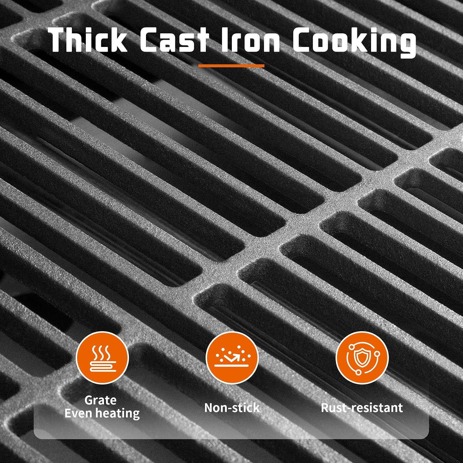 SKOK 5 Burner BBQ Grill with Infrared Side and Rear Burners, Gas Grill with Cast Iron Grates, Outdoor Barbecue Grill 72,000 BTU Output