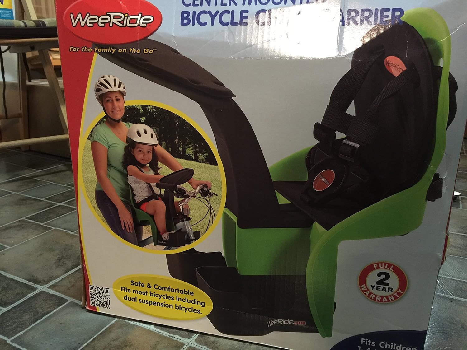 WeeRide Kangaroo Child Bike Seat, Green