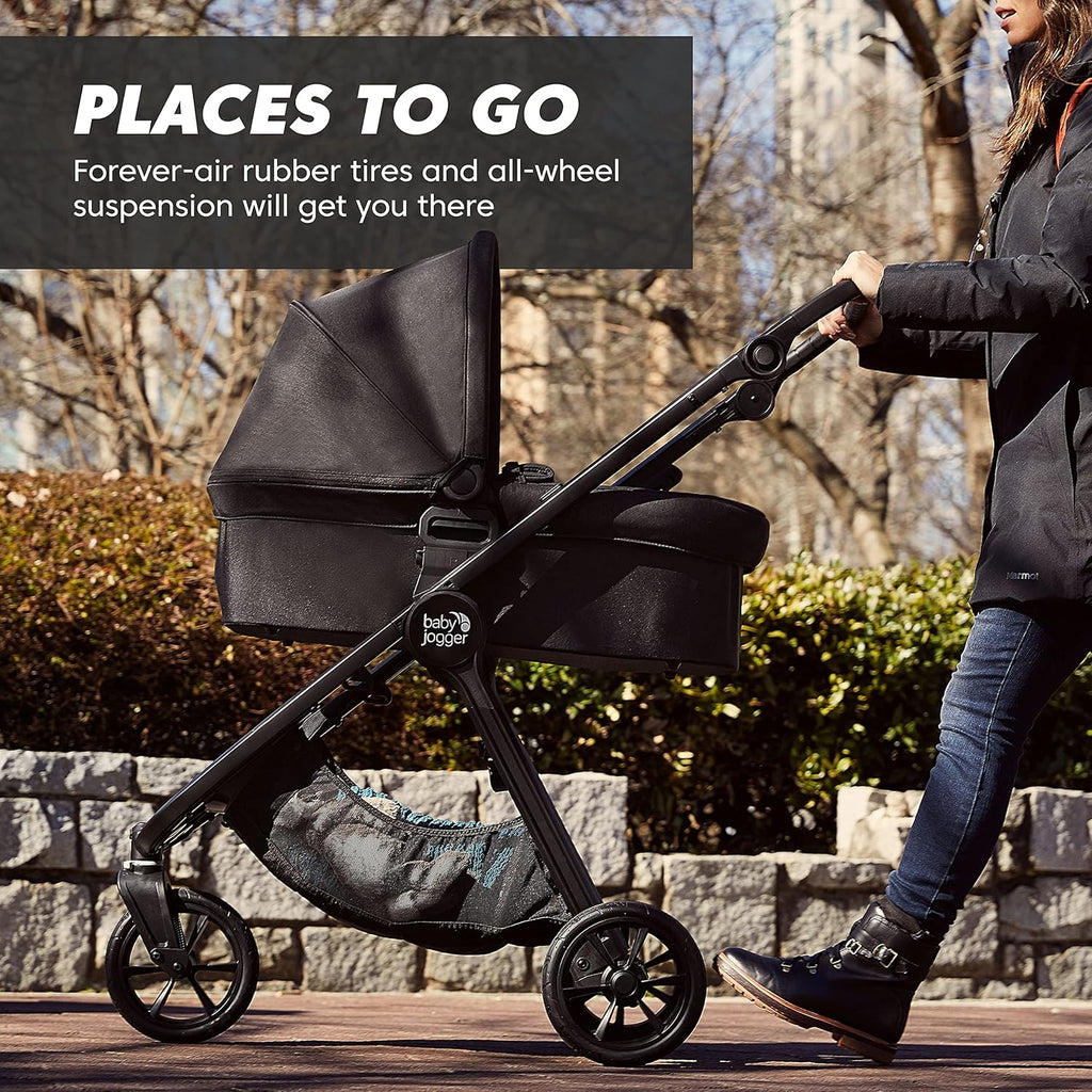 Baby Jogger® City Mini GT2 All-Terrain Travel System, Car Seat Stroller Combo with City GO 2 Infant Car Seat, One Hand Fold Baby Stroller, Opulent Black