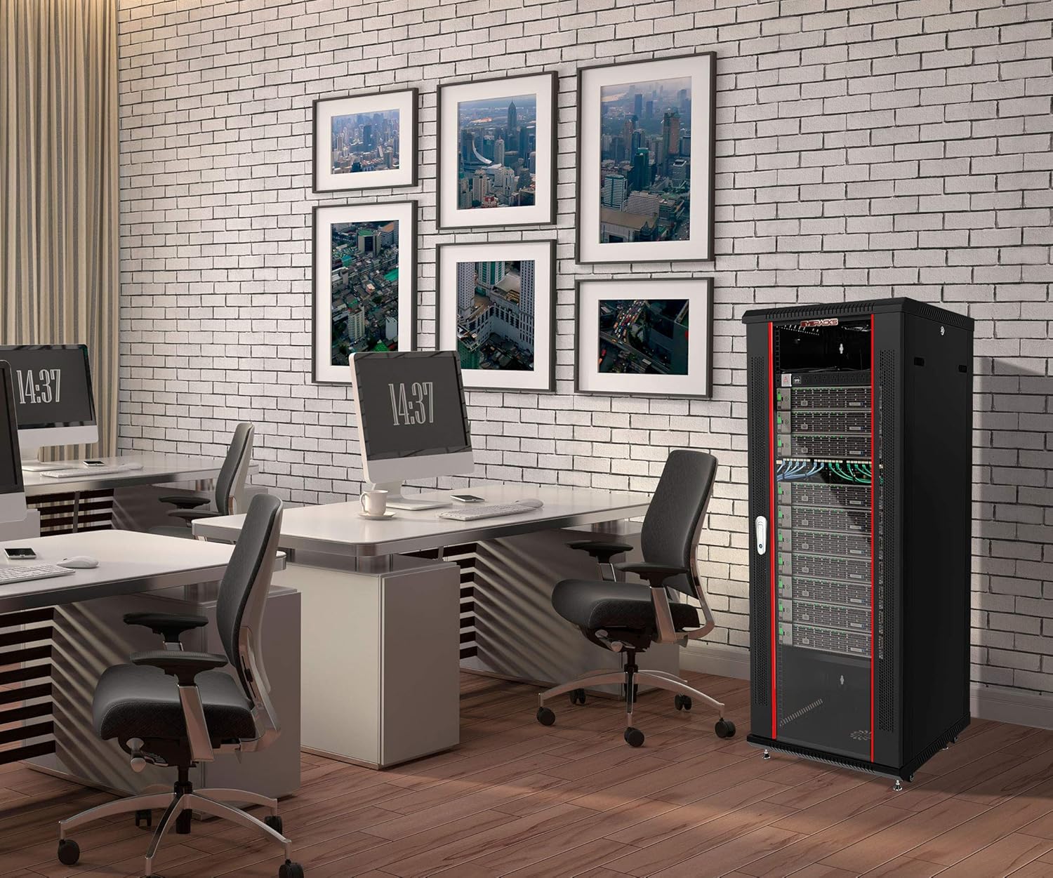 18U Wall Mount Server Rack Cabinet – 19' Network Rack Enclosure, 18' Deep Data Rack Cabinet with Fan, PDU & Shelf for IT Equipment, Switches and Patch Panel