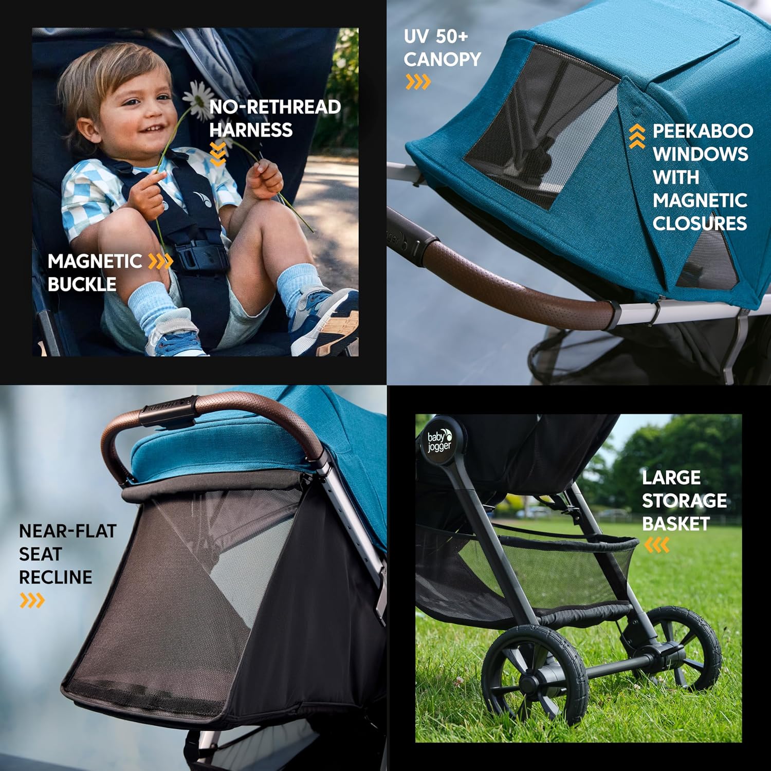 Baby Jogger City mini GT3 Travel System – Car Seat Stroller Combo with All-Terrain Stroller with Forever Air Rubber Tires and All-Wheel Suspension, and City GO 2 FR-Free Infant Car Seat