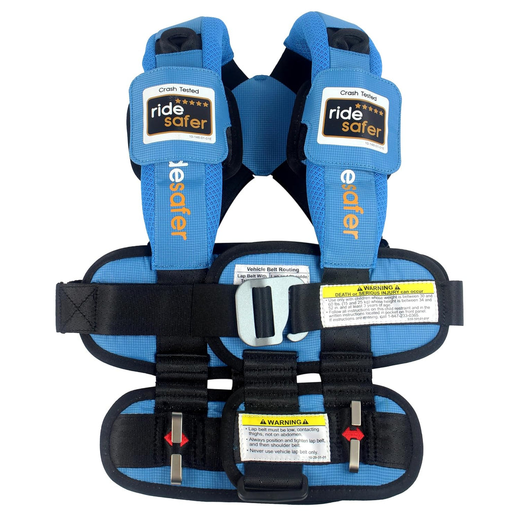 RideSafer Gen 5 - Large Blue, Lightweight, Compact, Portable Car Seat - Perfect for Travel and Everyday Child Safety