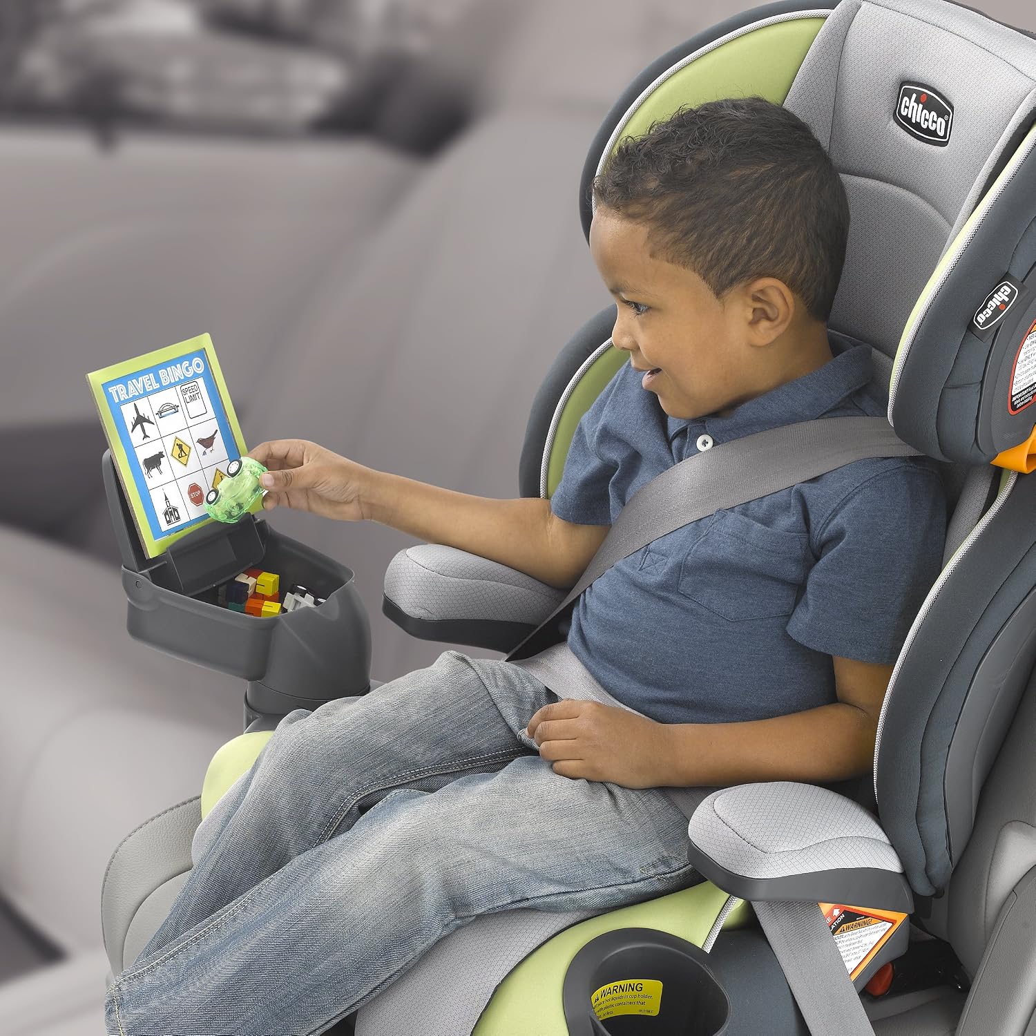Chicco KidFit Zip Plus 2-in-1 Belt-Positioning Booster Car Seat, Backless and High Back Booster Seat, for Children Aged 4 Years and up and 40-100 lbs., Taurus/Black/Grey