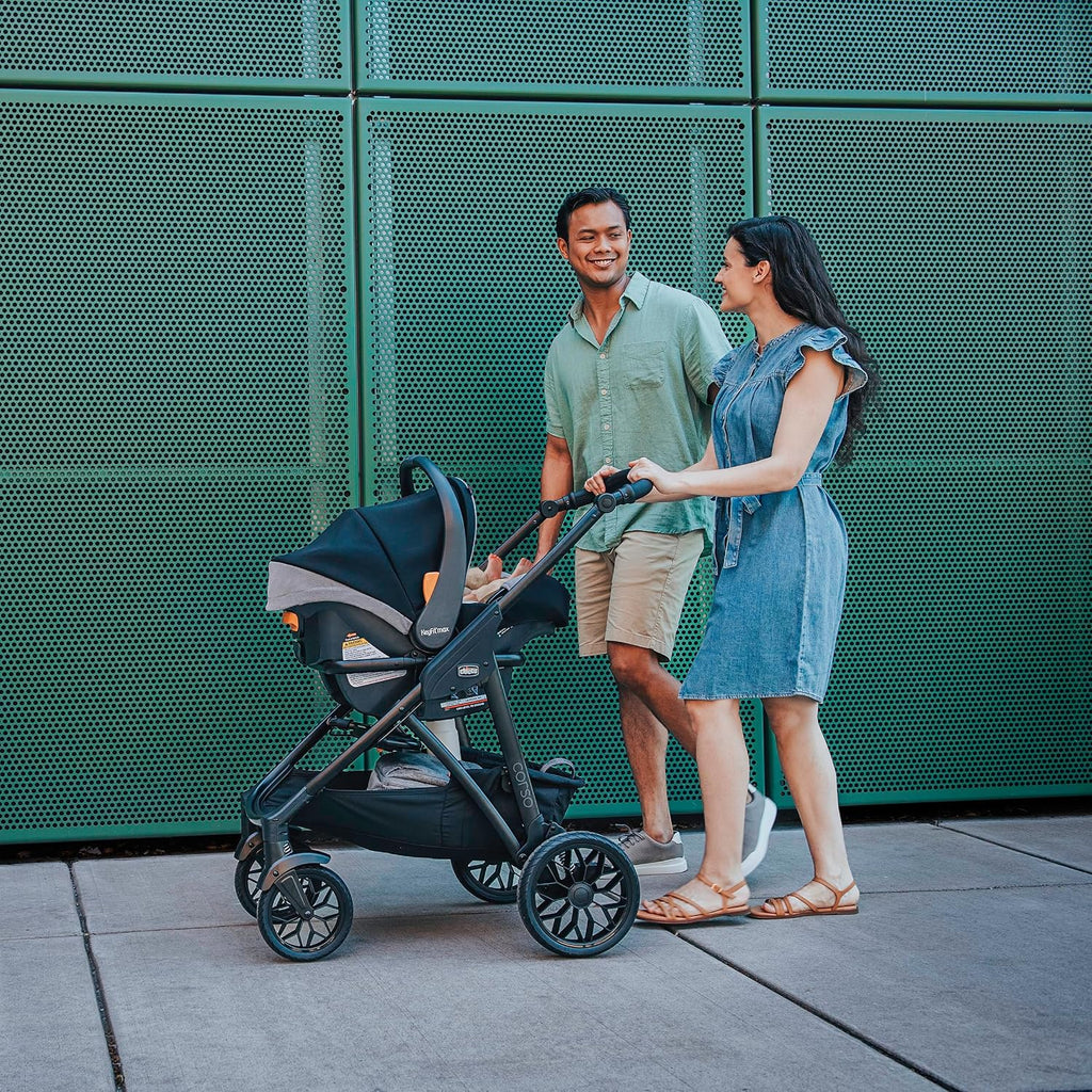 Chicco Corso LE ClearTex Modular Travel System, Corso LE Modular Stroller with KeyFit Max ClearTex Infant Car Seat and Base, Tidal/Blue
